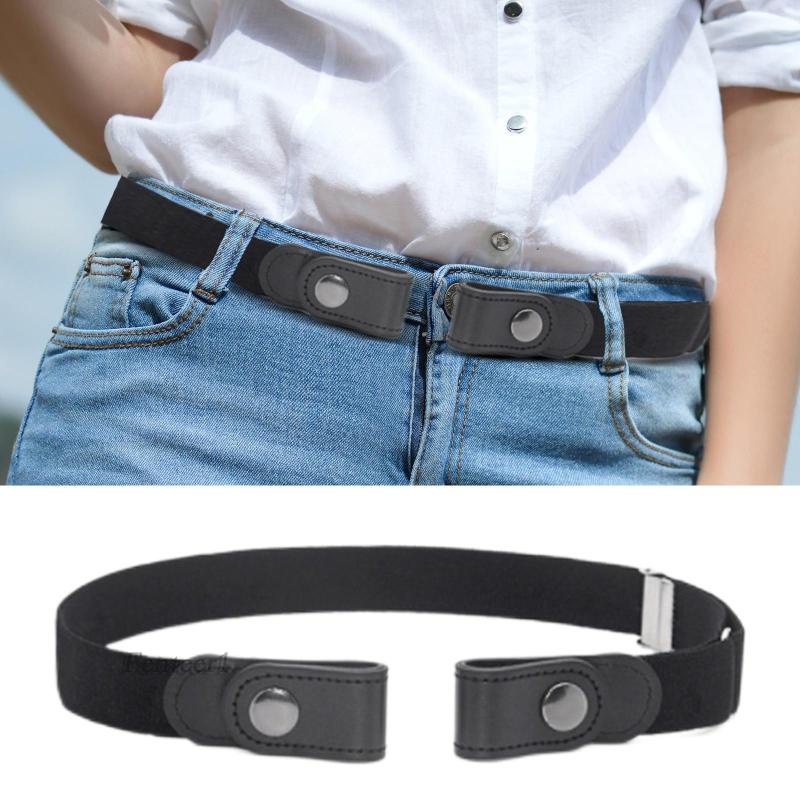 Thắt Lưng Bản Rộng Co Giãn Có Khóa Trang Trí Cho Nam &amp; Nữ Fenteer1