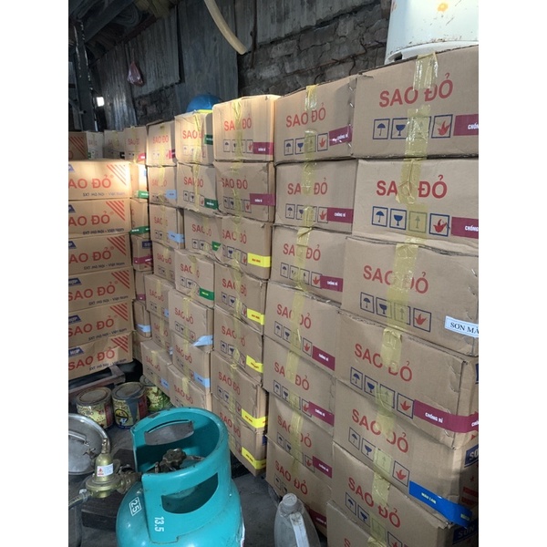 Sơn tổng hợp hãng Sao Đỏ loại 300gr sơn cửa hoa cửa sắt, đồ gỗ, đánh dấu...