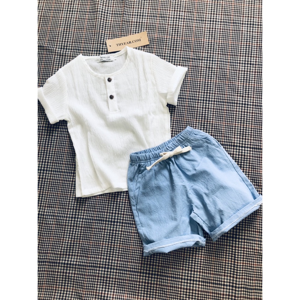 [ẢNH THẬT KÈM THEO 100%] Quần áo đẹp chất đũi cực mát cho bé, Thoáng nhẹ, Thấm mồ hôi, Thoải mái vận động