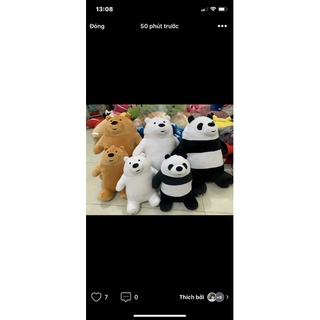 Gấu bông We bare Bear size to