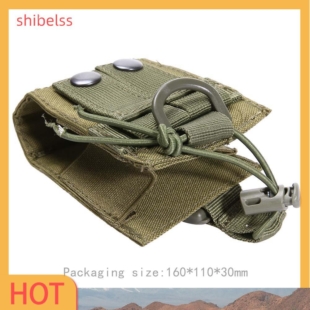 （ʚshibelss）Outdoor Molle Nylon Radio Walkie Talkie Holder Bag Magazine Pouch Pocket