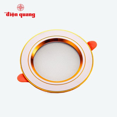 Bộ đèn LED Downlight Điện Quang ĐQ LRD17 07 Go90 (7W, viền vàng, Ø90)