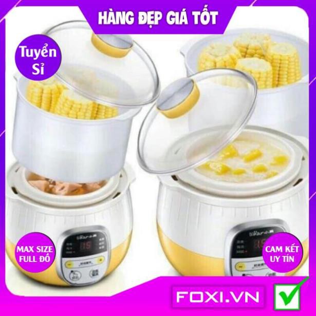 Nồi nấu cháo chậm dung tích 0.8 lít kèm lồng hấp-Nồi ninh hầm đa năng nấu cách thủy giúp giữ cho hương vị luôn tươi ngon