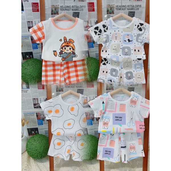 Đồ Bộ Cotton Thông Hơi Ngắn Tay Mùa Hè Cho Bé Trai Và Bé Gái size 73-120