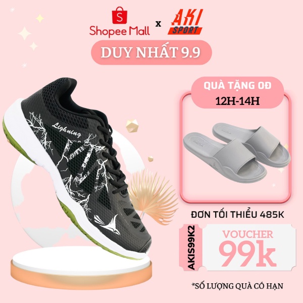 Giày cầu lông Mira Lightning Đen thể thao nam nữ chính hãng phong cách - LN004