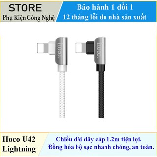 Cáp sạc Lightning Hoco U42 dài 1.2M sạc nhanh và đồng bộ dữ liệu