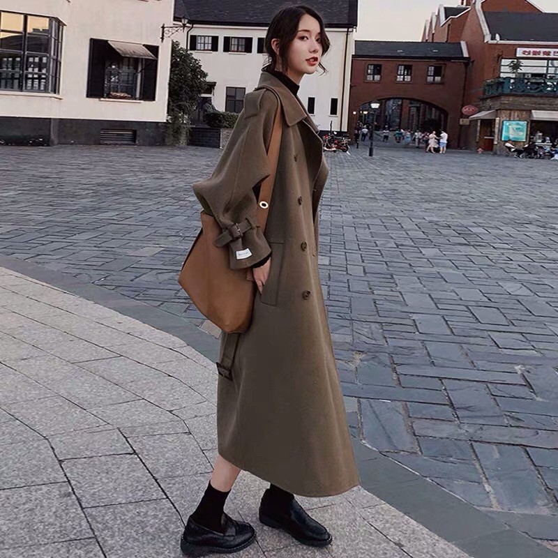 Áo khoác dạ dài 2 lớp chất dày đẹp