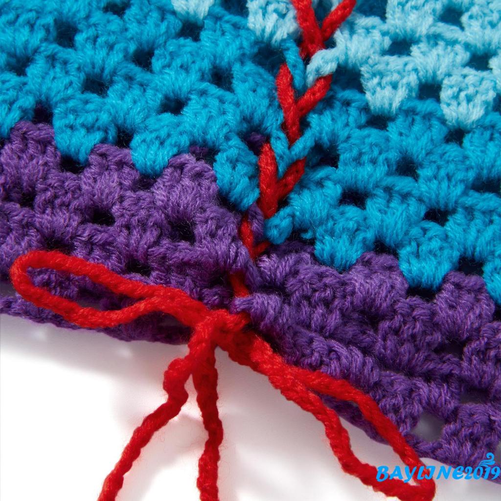 Áo Tank Top Đan Móc Thủ Công Hai Dây Màu Sắc Tương Phản Thời Trang Mùa Hè Cho Nữ