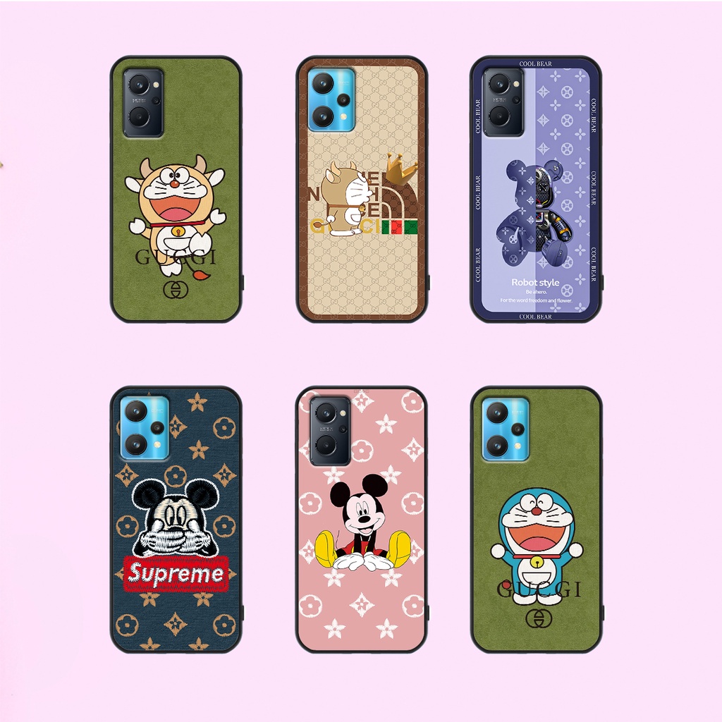 Ốp lưng Realme 9i - Realme 9 Pro in hình gấu bearbrick , doremon gucii, mickey L.V . ốp realme 9i rẻ bền đẹp.