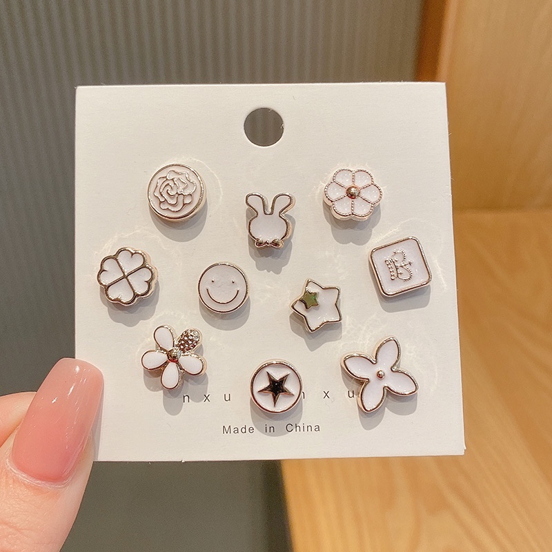 Set 2 / 10 Ghim Cài Thắt Lưng Thời Trang Hàn Quốc Chất Lượng Cao