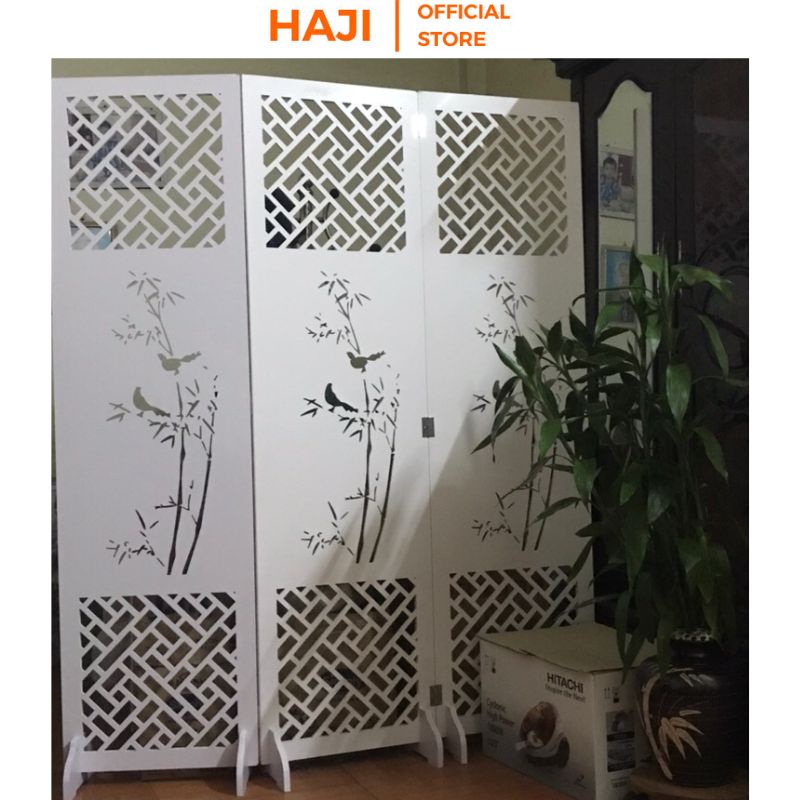 Vách ngăn phong thuỷ di động phòng khách nhà hàng spa thương hiệu HAJI sang trọng D481 (Ship từ 2 tấm)