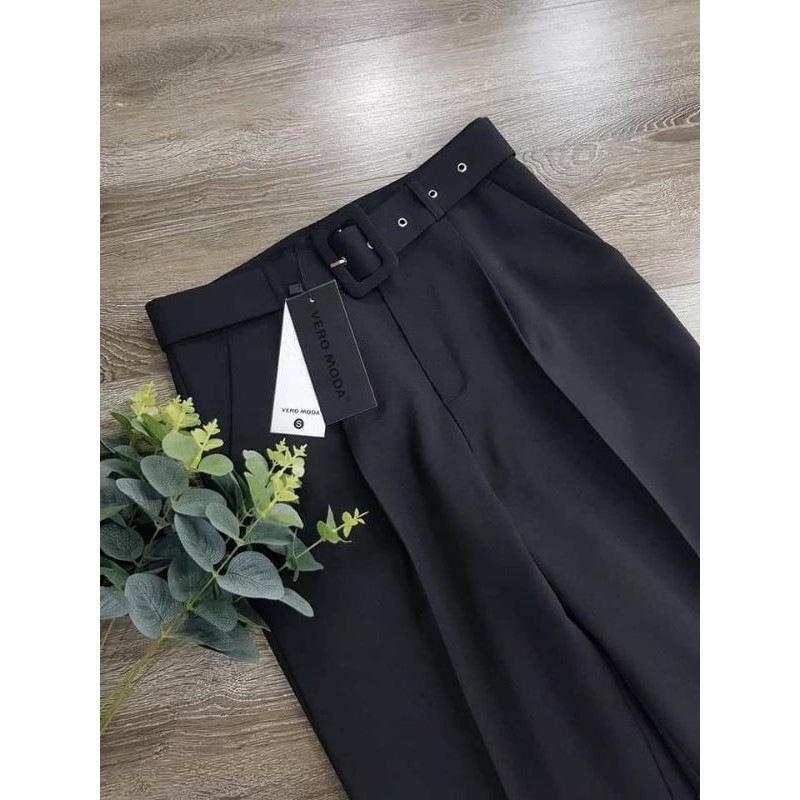 quần baggy nữ , quần baggy kèm đai vải 003