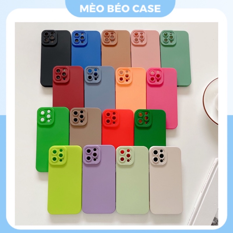 (SIÊU RẺ) Ốp lưng iphone trơn lì procam hồng mint nâu 7plus/8/8plus/x/xr/xs/11/12/13/pro/max/plus/promax