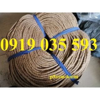 10M Dây thừng trang trí phi 10 handmade màu nâu đẹp