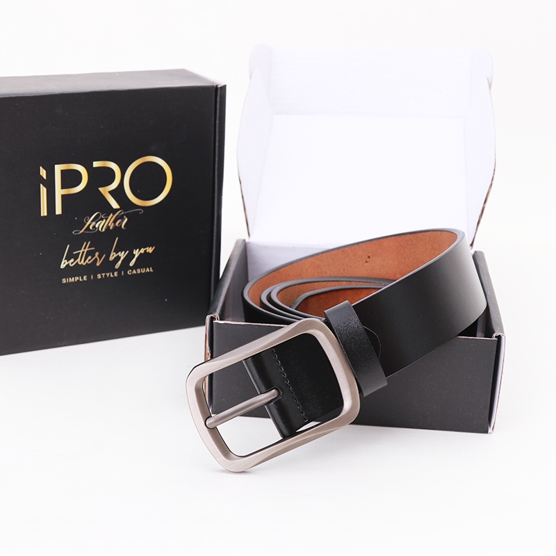 Thắt lưng nam da bò nguyên tấm cao cấp thương hiệu IPRO TL76