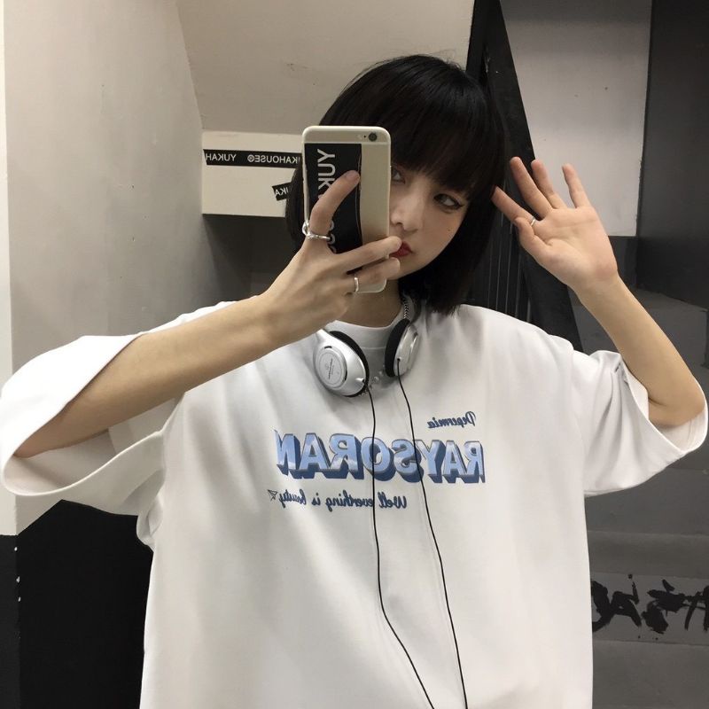 Áo thun Có size tay lỡ unisex RAYSORAN