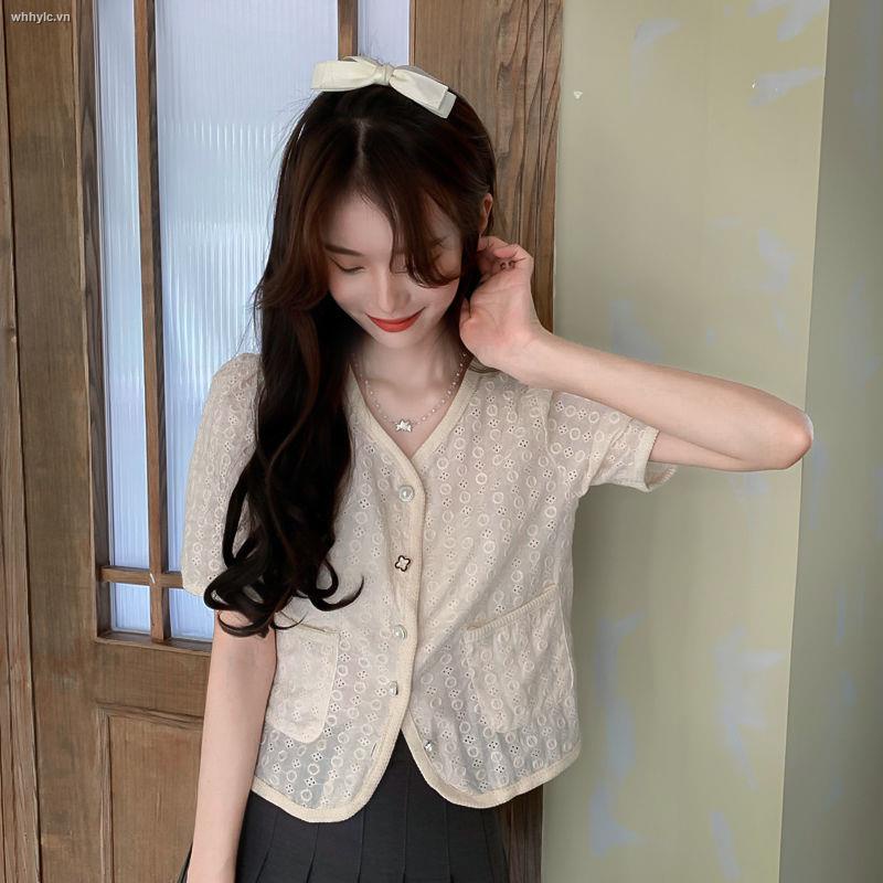 Áo Sơ Mi Cổ Chữ V Tay Ngắn Phong Cách Nhật Bản Thời Trang Mùa Hè Mới 2021 Cho Nữ | BigBuy360 - bigbuy360.vn