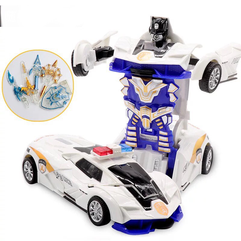 Xe ô tô đồ chơi xếp hình trẻ em, xe hơi cho bé Biến Hình Thành ROBOT TRANSFORMER Mẫu Mới 2021 Cho Bé - Robot Biến Hình