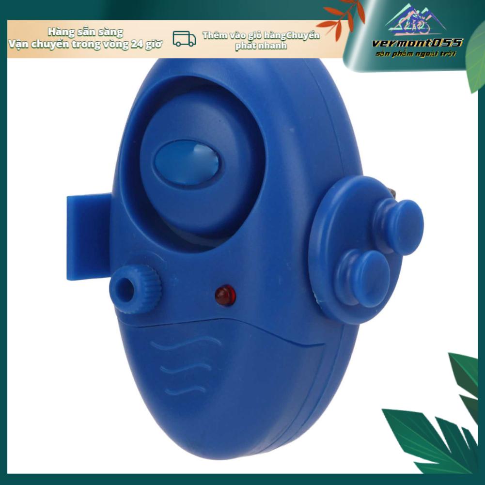 Vermont055 Vermont055 Cảnh báo Cắn cá Màu xanh da trời ABS Điện tử Chống mài mòn Cá LED Chỉ Âm thanh Dụng cụ Câu Phụ kiện