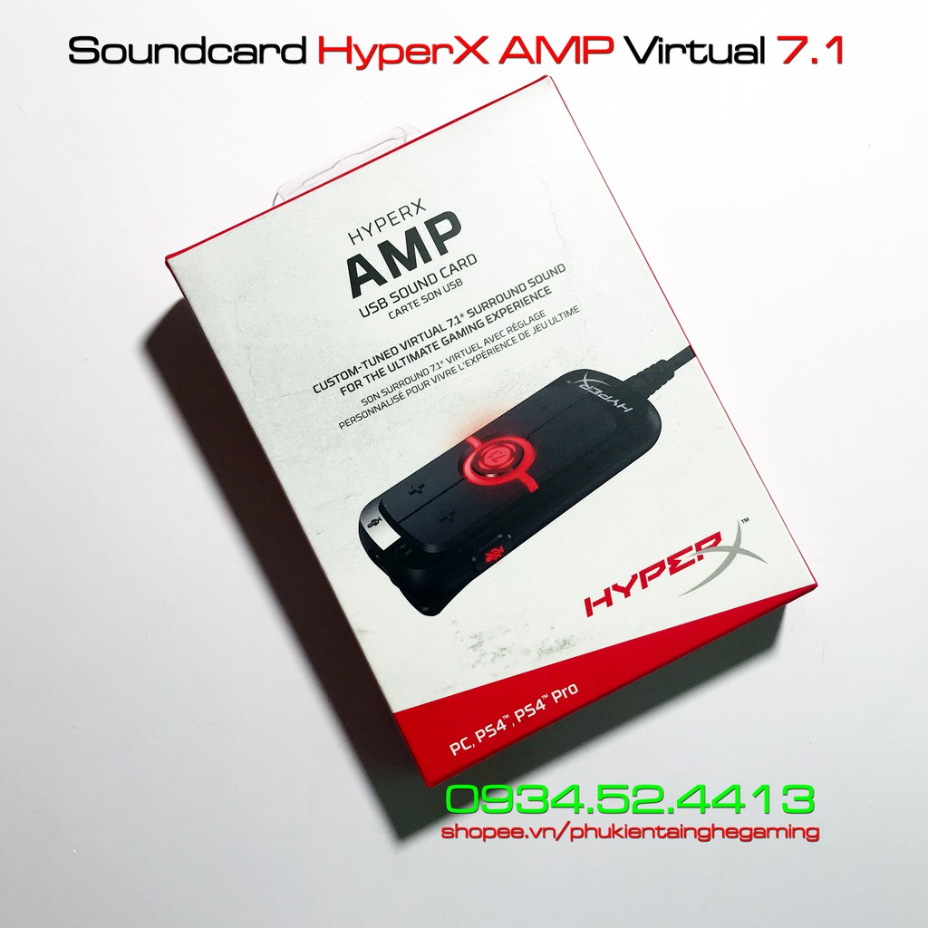 Card âm thanh sound card giả lập 7.1 HyperX AMP