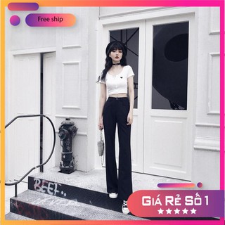 Áo croptop áo crotop cài cúc thêu tim