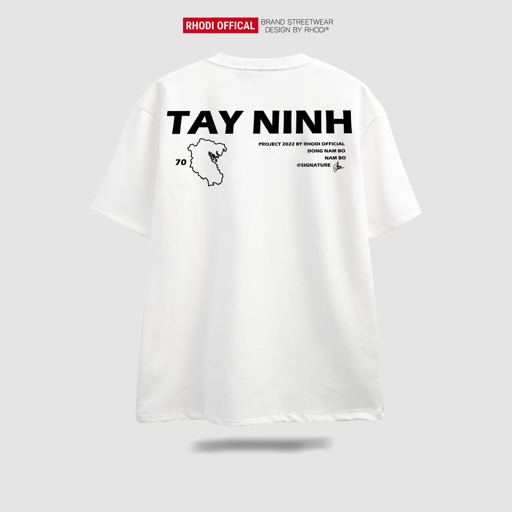 Áo thun local brand RHODI phông cổ tròn tay lỡ unisex nam nữ thế hệ genz Text Tây Ninh