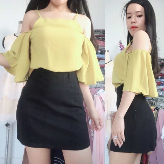 Áo kiểu rớt vai ( A-16 )