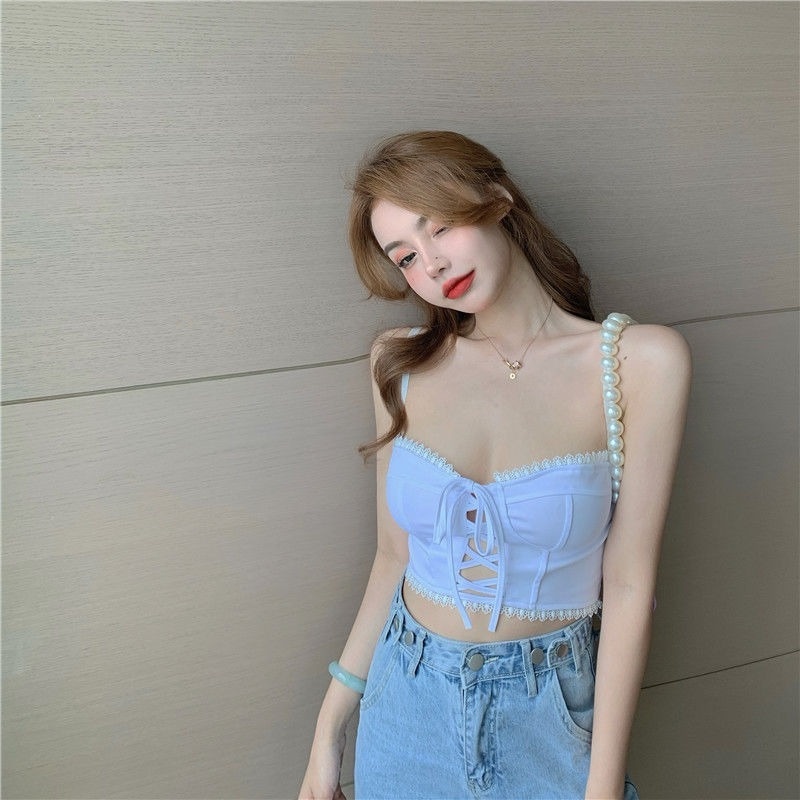 Áo Hai Dây Phối Ren Thiết Kế Quyến Rũ Thời Trang