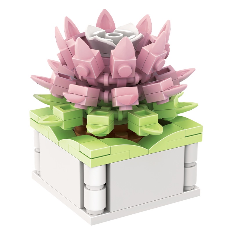 Bộ Đồ Chơi Lắp Ráp Chậu Cây Cảnh Dễ Thương Dành Cho Bé Gái