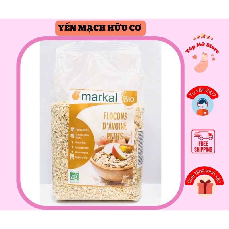 Yến Mạch Cán Dẹt Hữu Cơ Markal 500gr