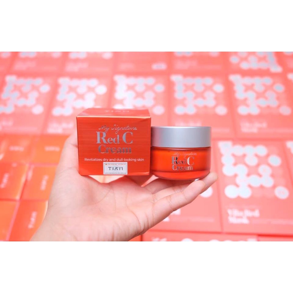 Kem dưỡng ẩm Tiam làm mờ thâm nám tàn nhang TIA'M My Singnature Red C Cream Tiam 50ml | BigBuy360 - bigbuy360.vn