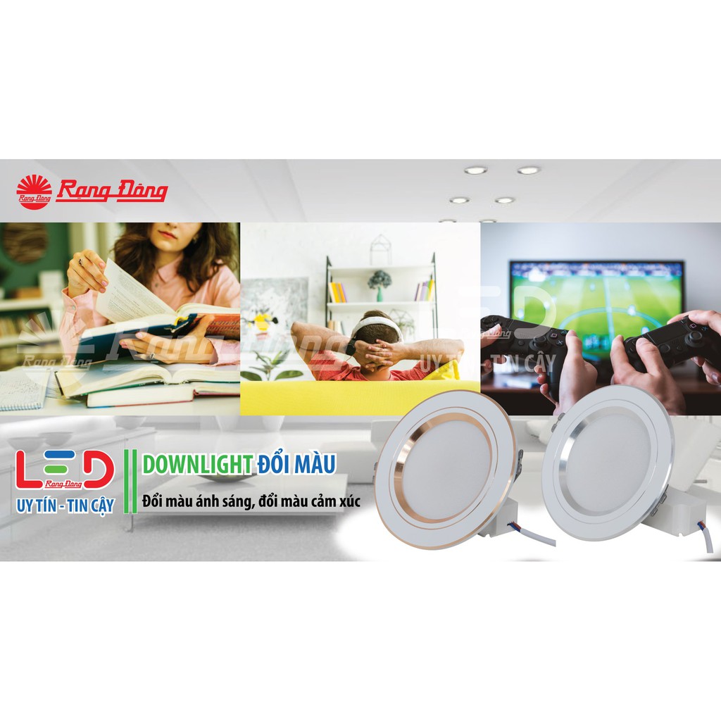 Đèn LED Âm Trần 90/7W Đổi 3 Màu Rạng Đông ChipLED SAMSUNG