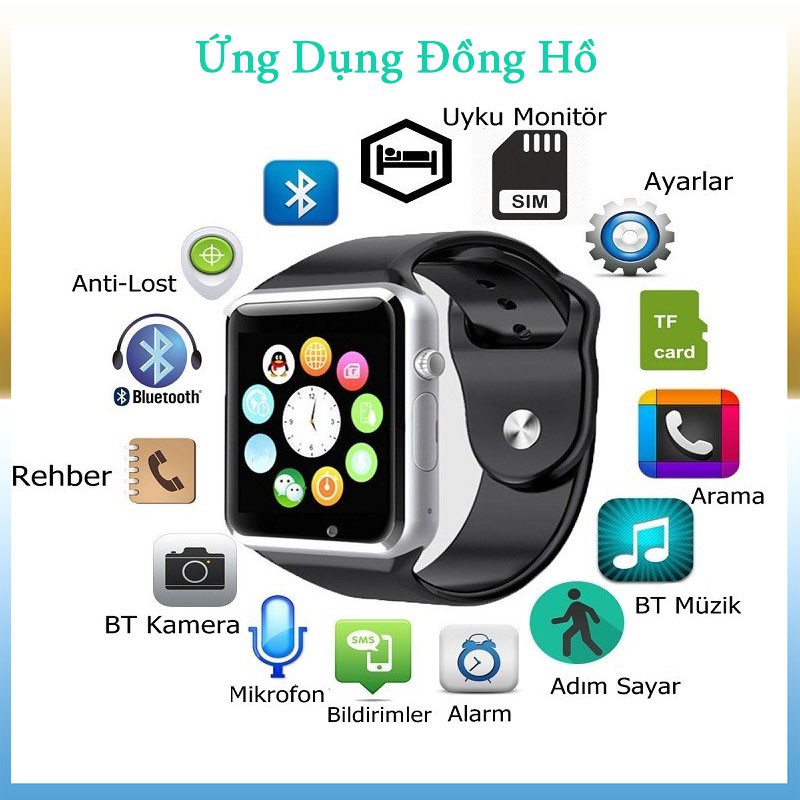 Đồng hồ thông mình a1 đồng hồ smart watch nghe gọi và mạng được