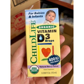 Vitamin D3 organic CHILDLIFE dạng giọt 10ml cho bé