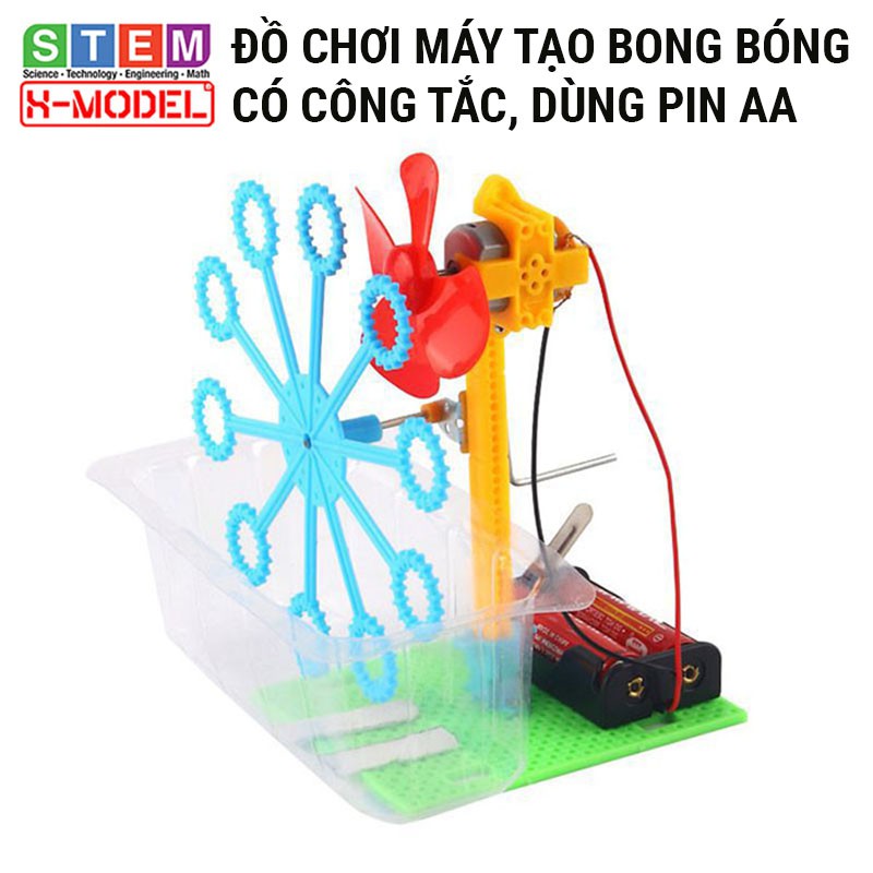 Đồ chơi STEM cho bé Máy tạo bong bóng X-MODEL ST84 và ST103, Đồ chơi sáng tạo cho bé DIY| Giáo dục STEM, STEAM