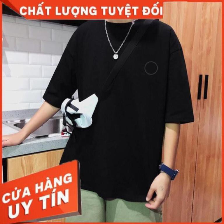 Áo Thun Trơn Trắng Đen Cotton 65-35 Size XL XXL Tay Lỡ