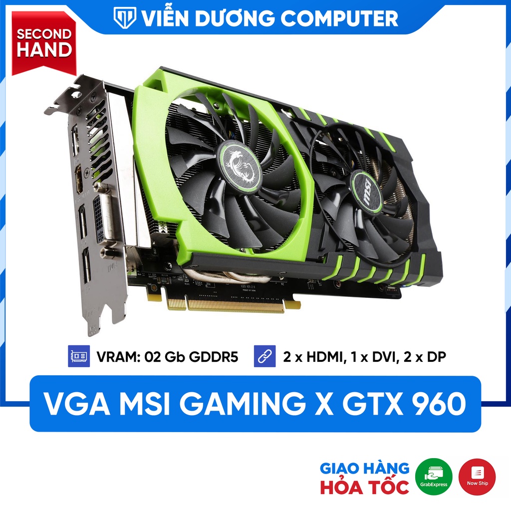 Card màn hình VGA MSI Gaming X GTX 960 2GB bảo hành 3 tháng Viễn Dương Computer