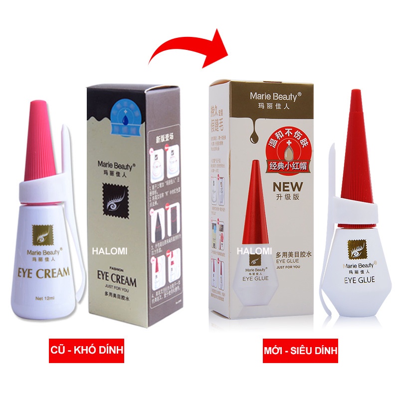 Keo dán mi EYE CREAM siêu dính chính hãng màu trong suốt tránh lộ chuyên dụng cho tất cả các loại mi mắt