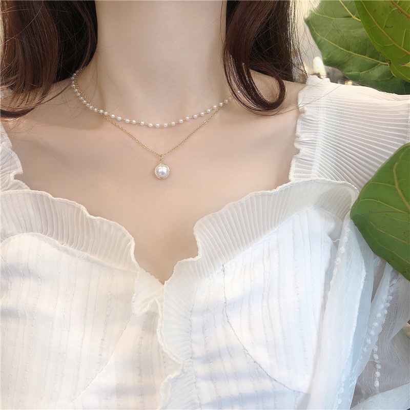 Vòng cổ ngọc trai thiết kế đơn giản khí chất cho nữ