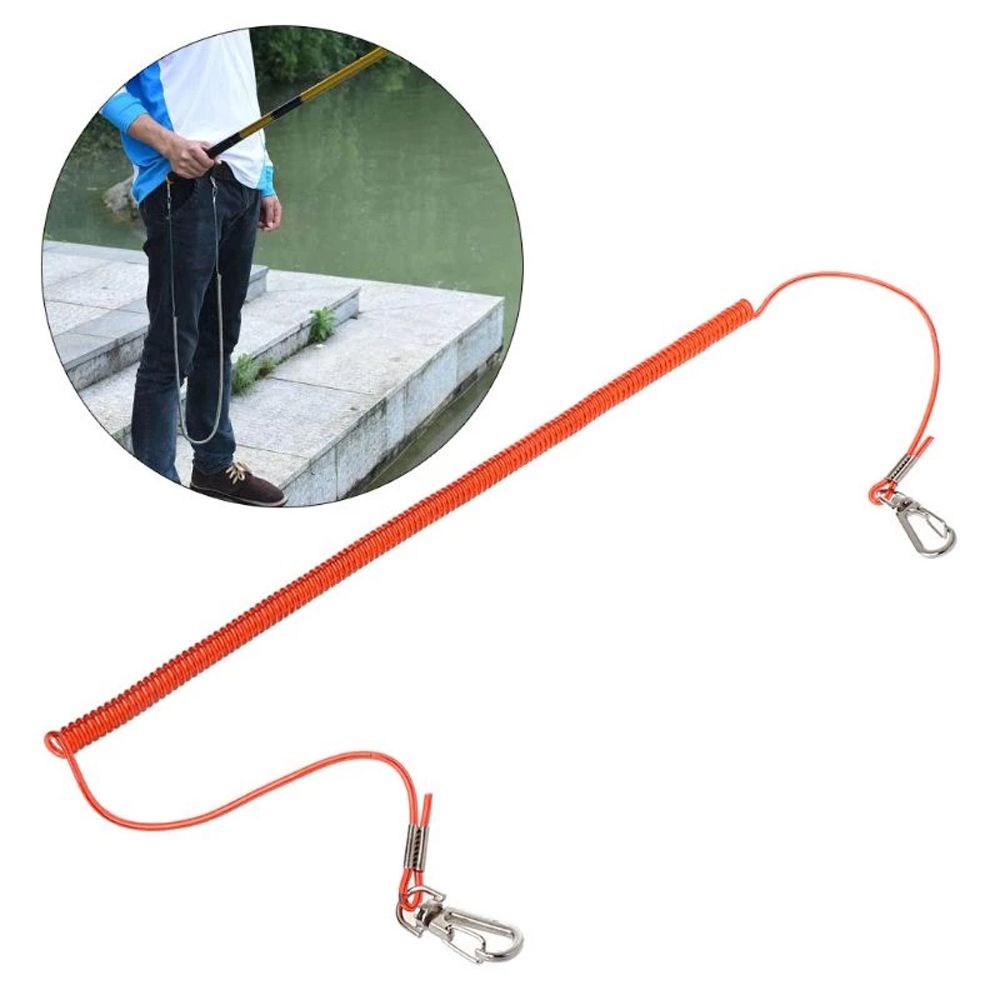 Dây Lò Xo Co Giãn Gắn Móc Chìa Khóa Câu Cá An Toàn Chống Thất Lạc Có Thể Thu Gọn Tiện Dụng