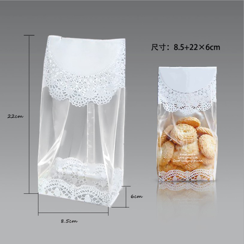 Túi đựng bánh quy hoạ tiết dễ thương, bánh nướng, hàn nhiệt niêm phong 50 túi/sp - HVL TEA