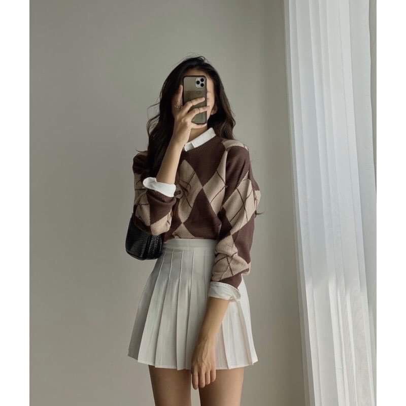 Chân váy tennis xếp ly cạp cao dáng chữ A có 4 màu