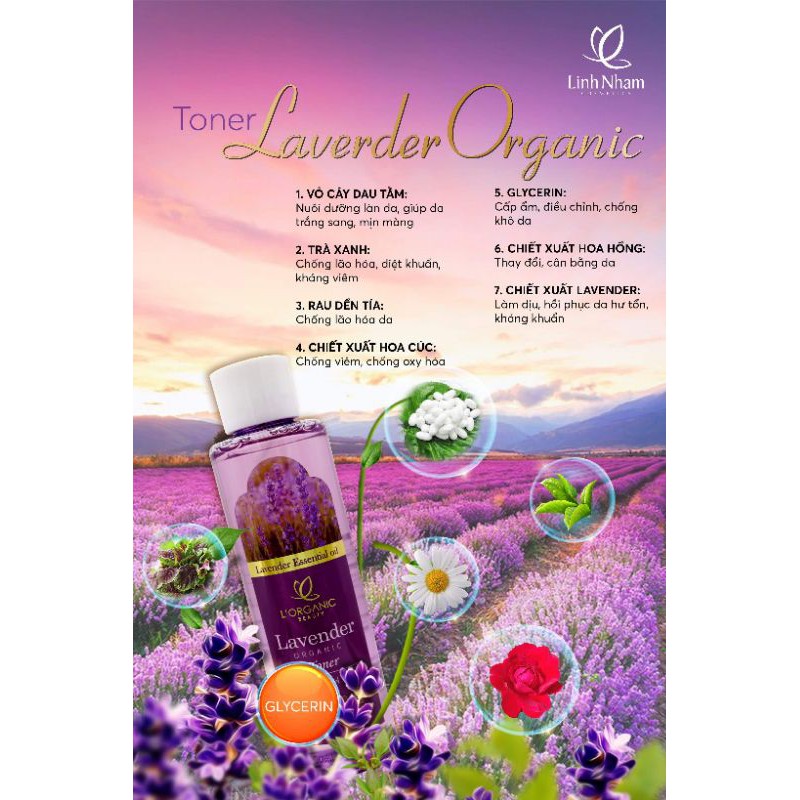 Nước hoa hồng Lavender Organic Linh Nhâm | BigBuy360 - bigbuy360.vn