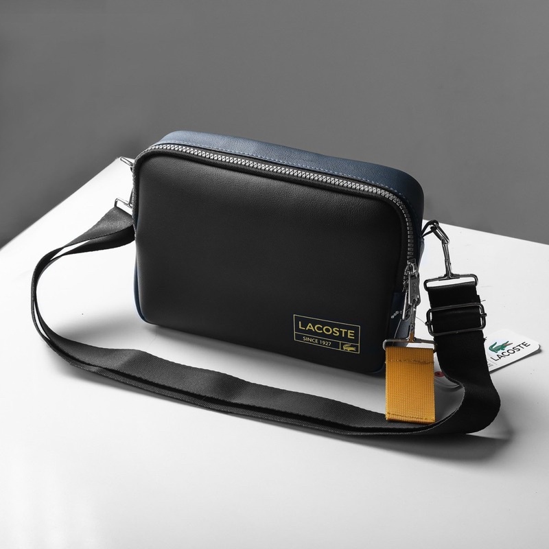 Túi Đeo Chéo Nam Cao Cấp LACOSTE Chống Thấm Nước 2 Ngăn Tiện Lợi Full Hộp Size 24cm*17,5cm*6cm