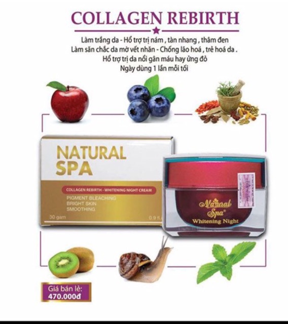 Kem collagen Rebirth Natural Spa