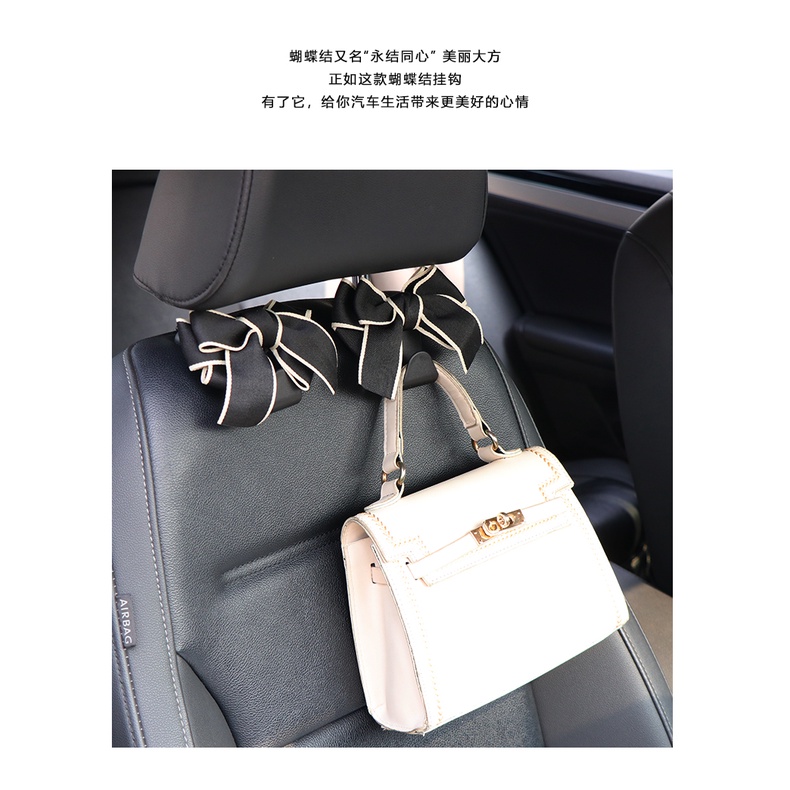 Móc treo đồ sau ghế Ô Tô thắt nơ kiểu dễ thương, thời trang - D&A Shop