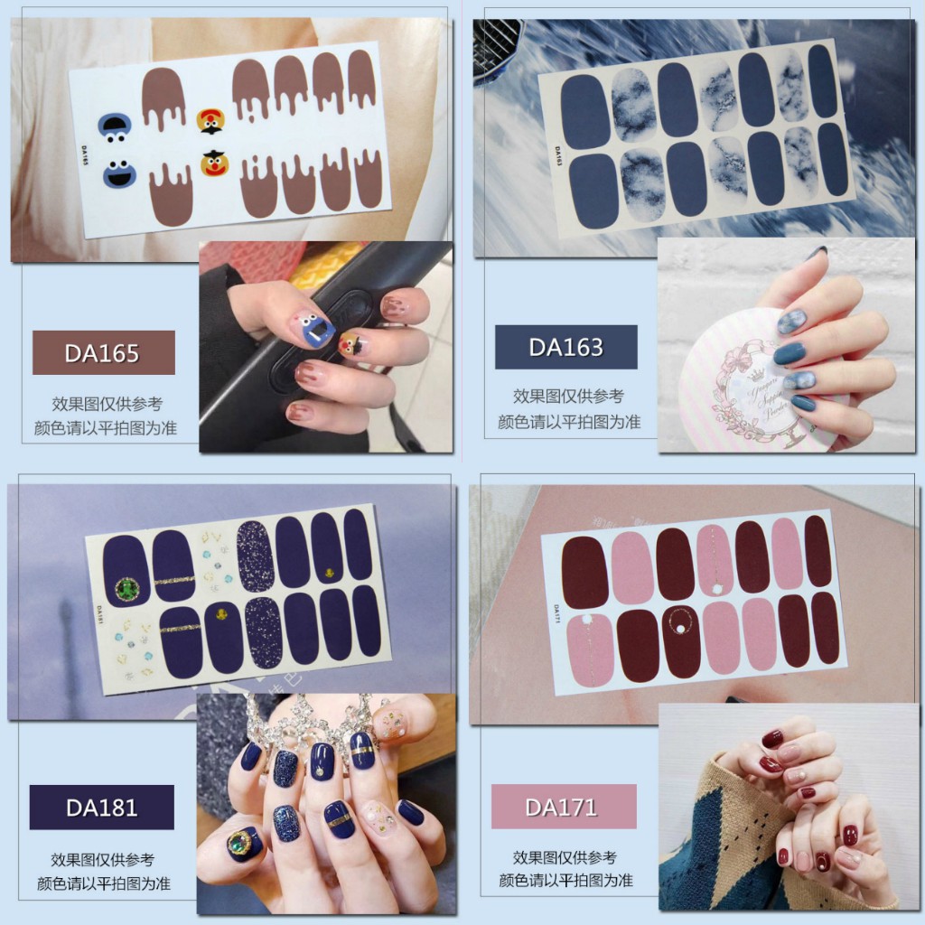 [THANH LÝ] Set 10 Sticker Dán Móng Tay không thấm nước siêu xinh và tiện lợi