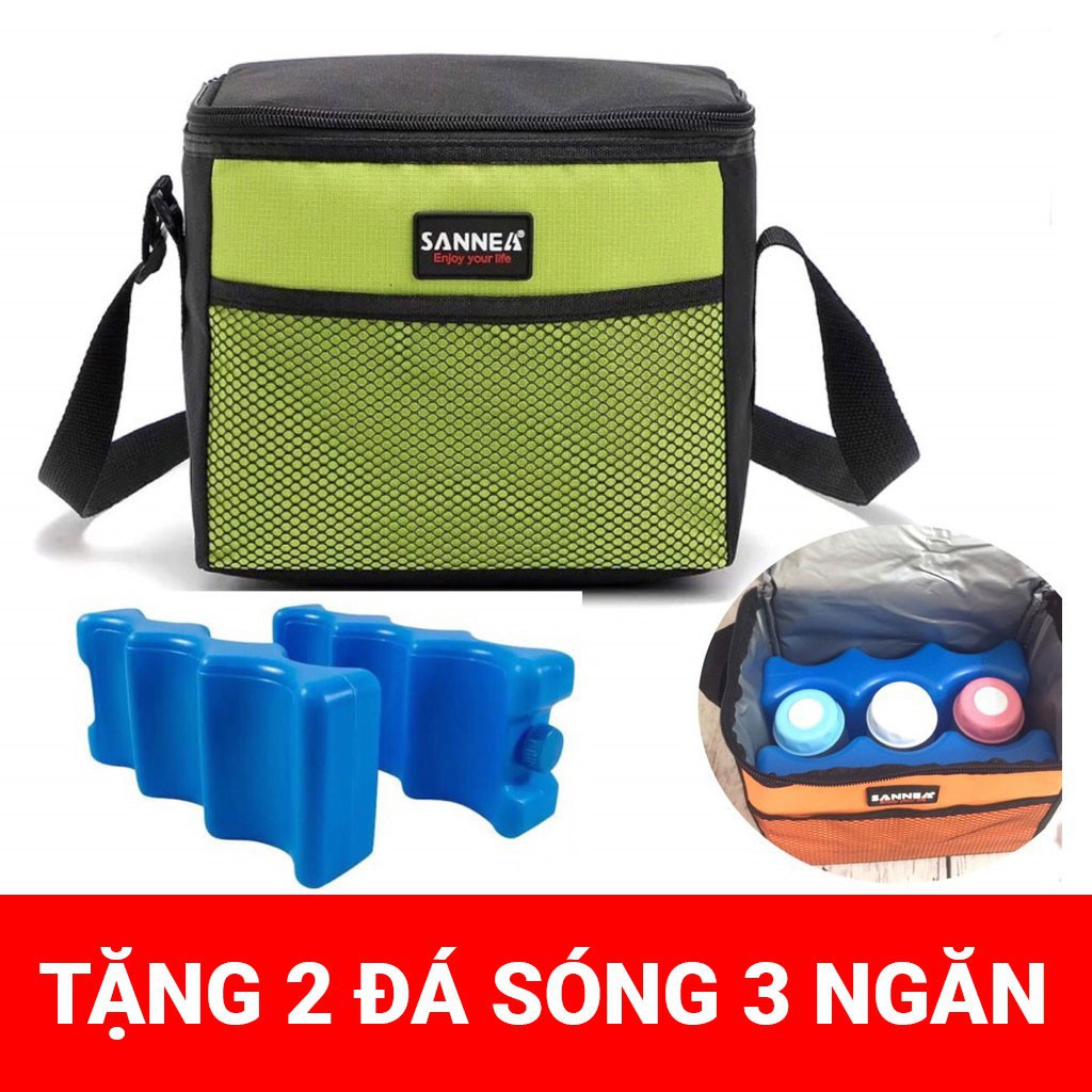 [ Tặng 2 Đá 3 Ngăn] Túi giữ nhiệt Sanea 5L