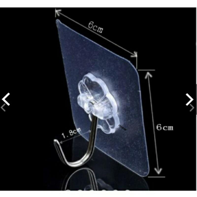 Combo Đôi Móc Dán Đa Năng Trong Suốt F1-Tường Bếp, Nhà Tắm, Phòng Ngủ, Phòng Khách