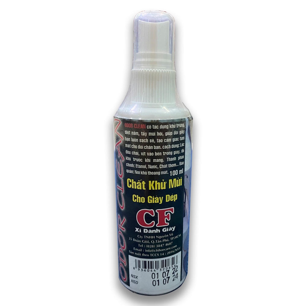 Odor Clean chất khử mùi cho giày dép CF 100ml thơm mát sạch sẽ